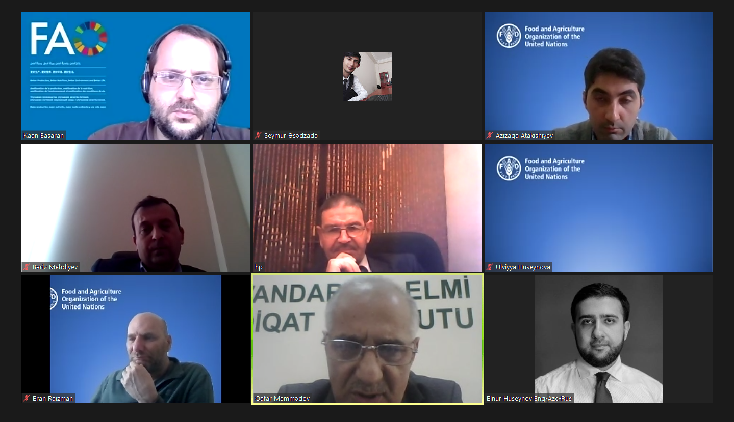 An online meeting was held within the framework of FAO's Technical Cooperation Program