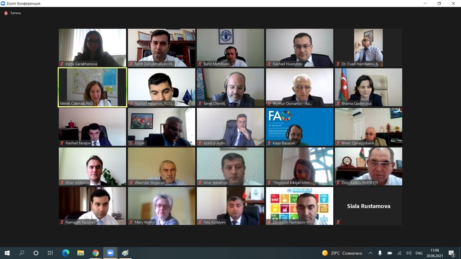 An online meeting was held with the organization of FAO Azerbaijan and the Ministry of Agriculture.