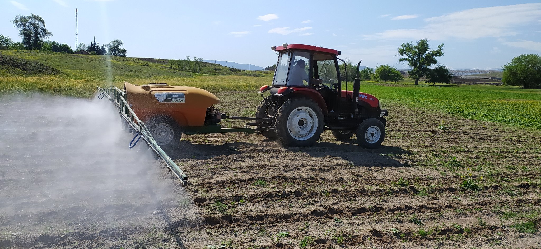 Paradox herbicide is applied to destroy monocotyledonous and dicotyledonous weeds in soybeans.