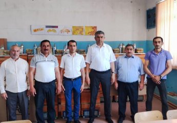 Employees of the Scientific Research Institute of Animal Husbandry of the Ministry of Agriculture of the Republic of Azerbaijan visited Bilasuvar Vocational High School.