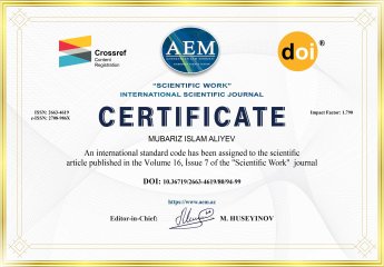 The article by experts of the Scientific Research Institute of Animal Husbandry was published in "Scientific work" magazine